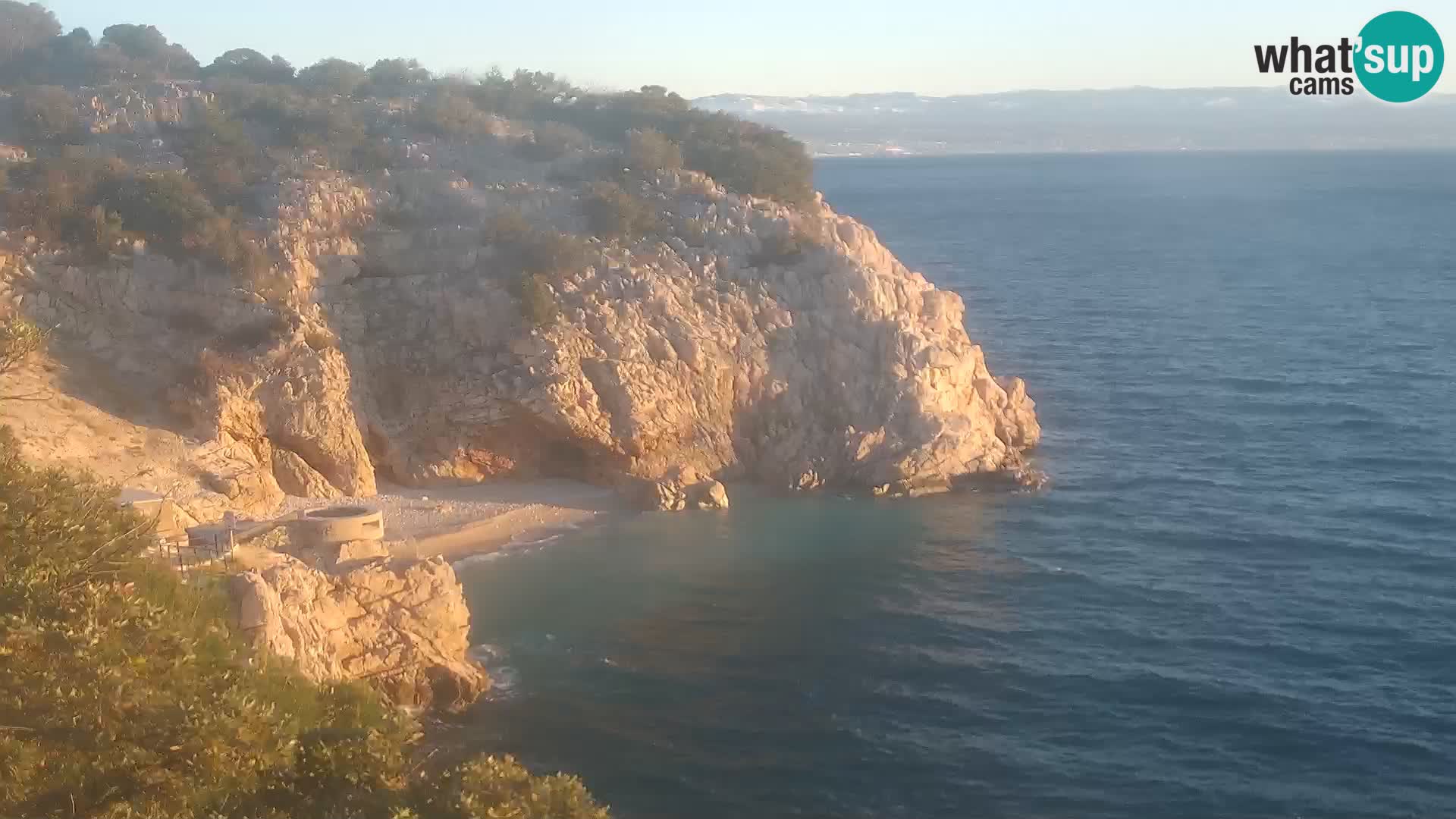 Webcam plage Brseč à Mošćenička Draga, Croatie