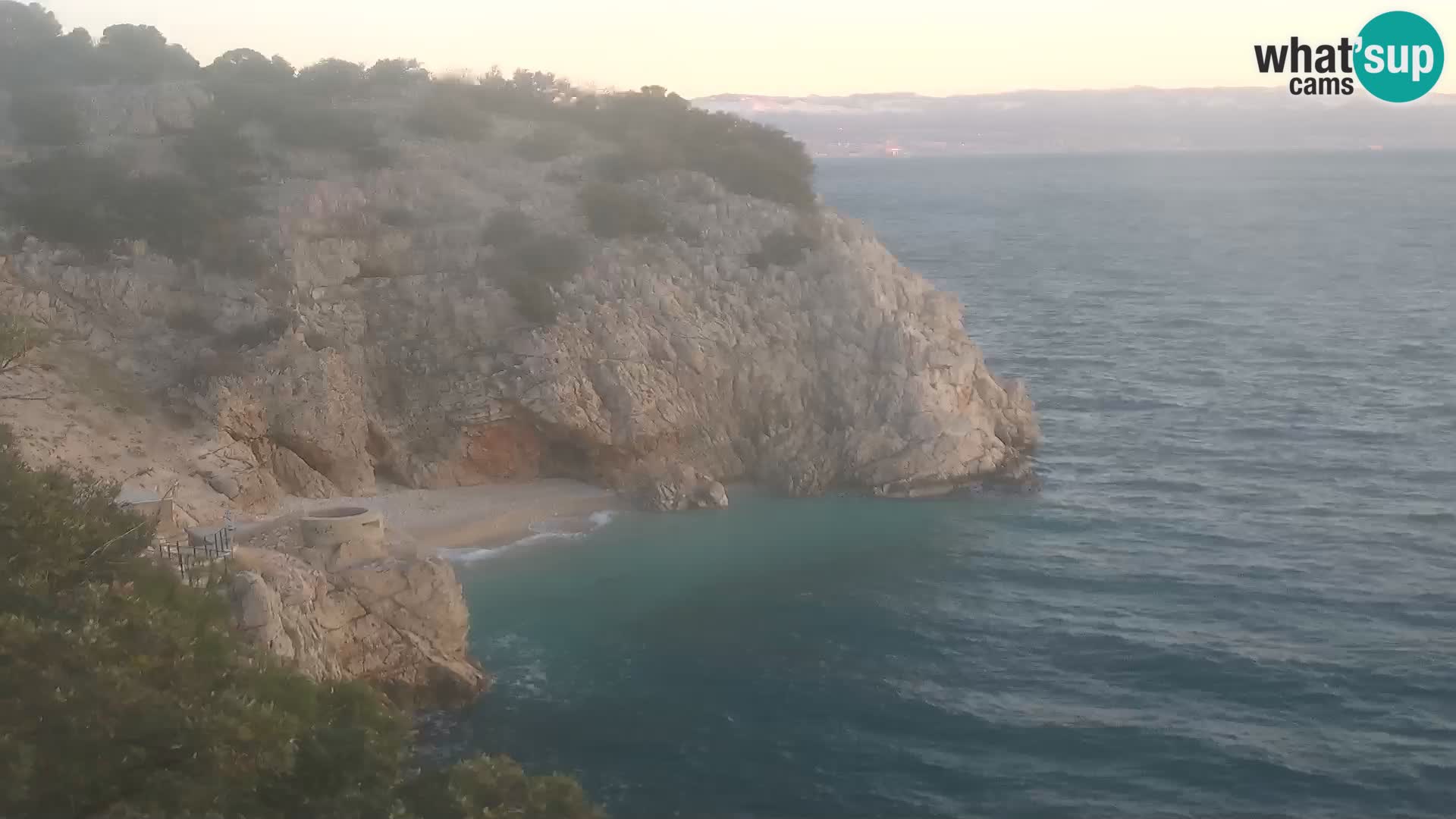 Webcam plage Brseč à Mošćenička Draga, Croatie