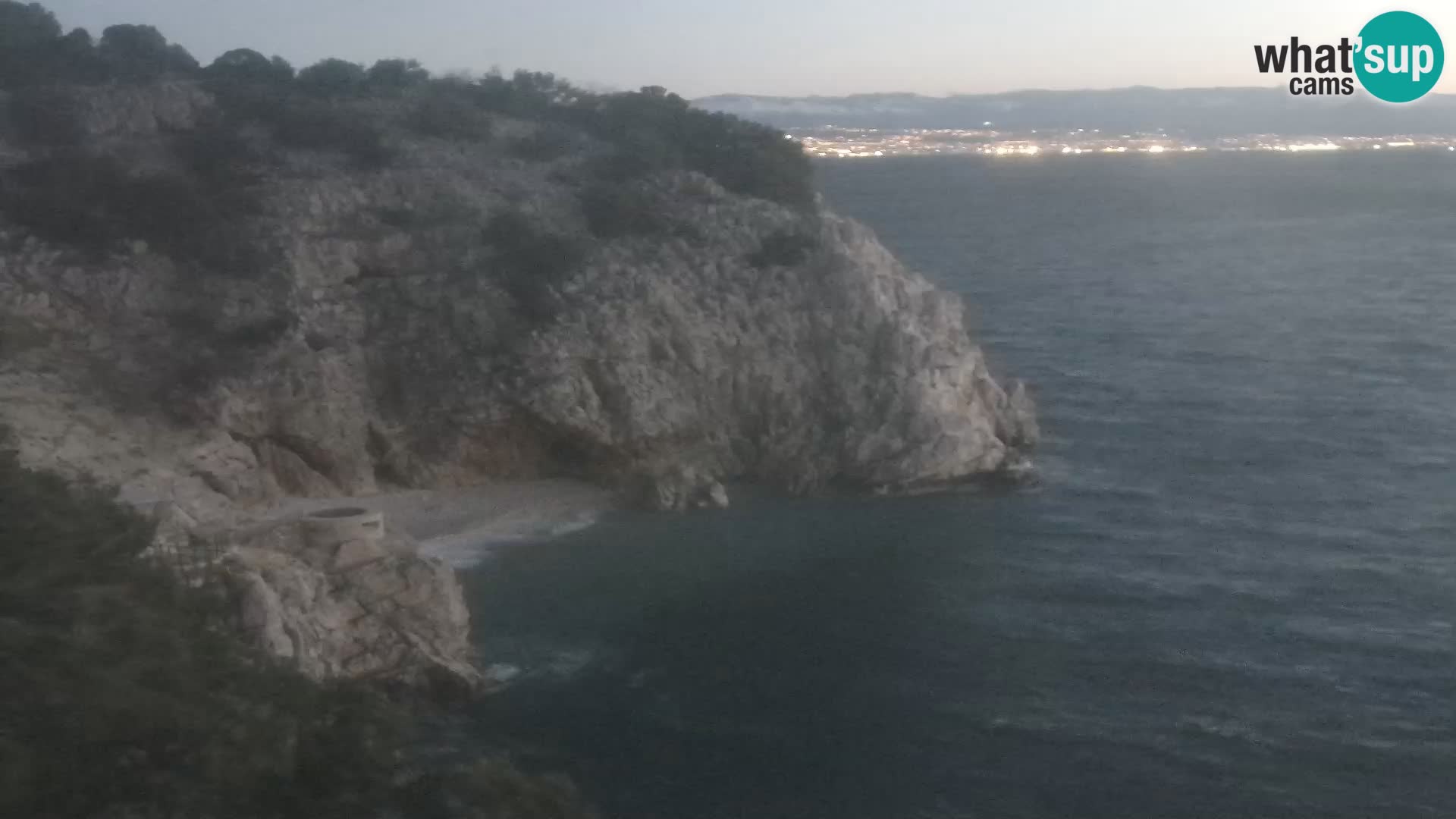 Webcam plage Brseč à Mošćenička Draga, Croatie