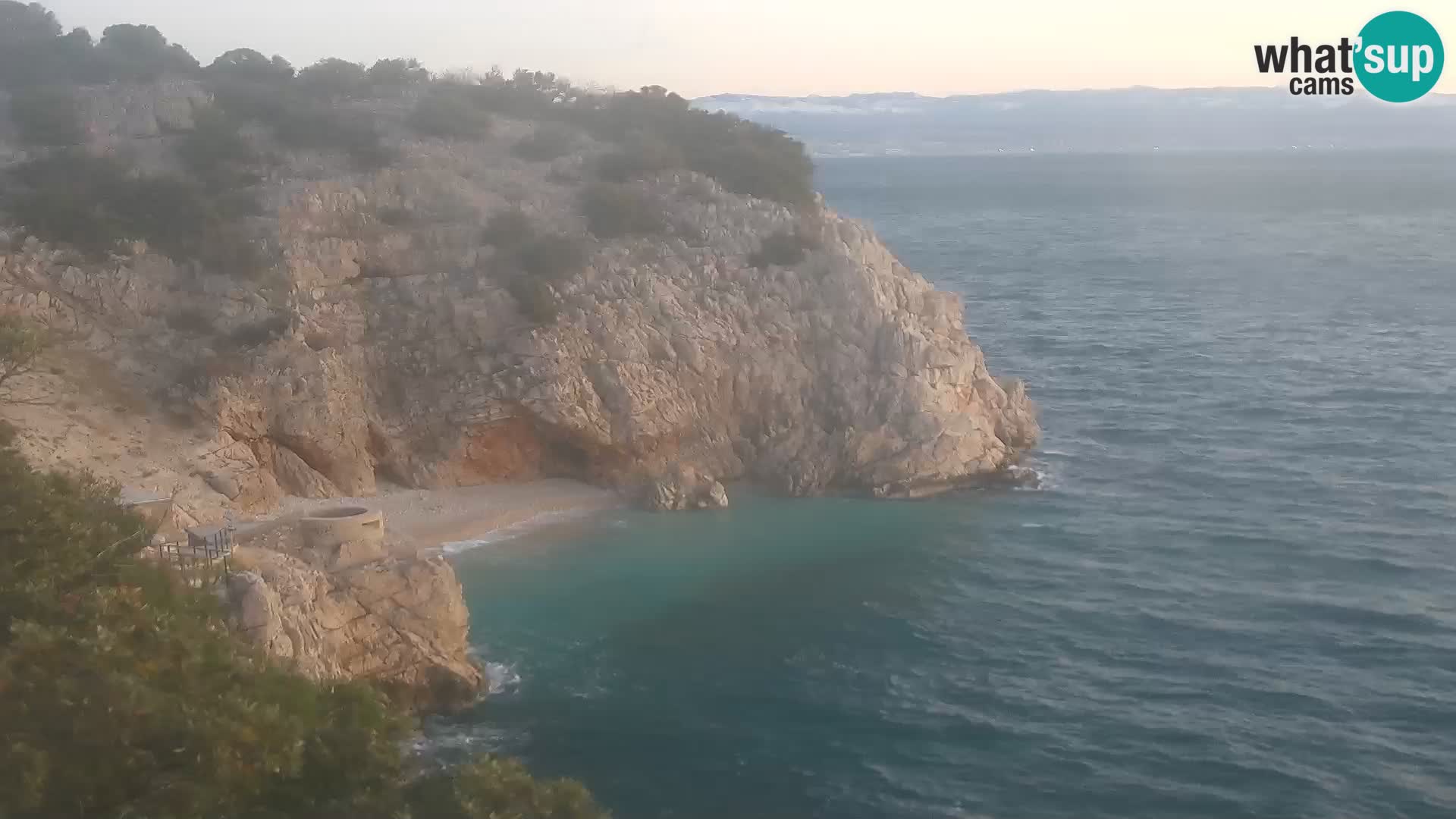 Cámara web de la playa de Brseč en Mošćenička Draga, Croacia