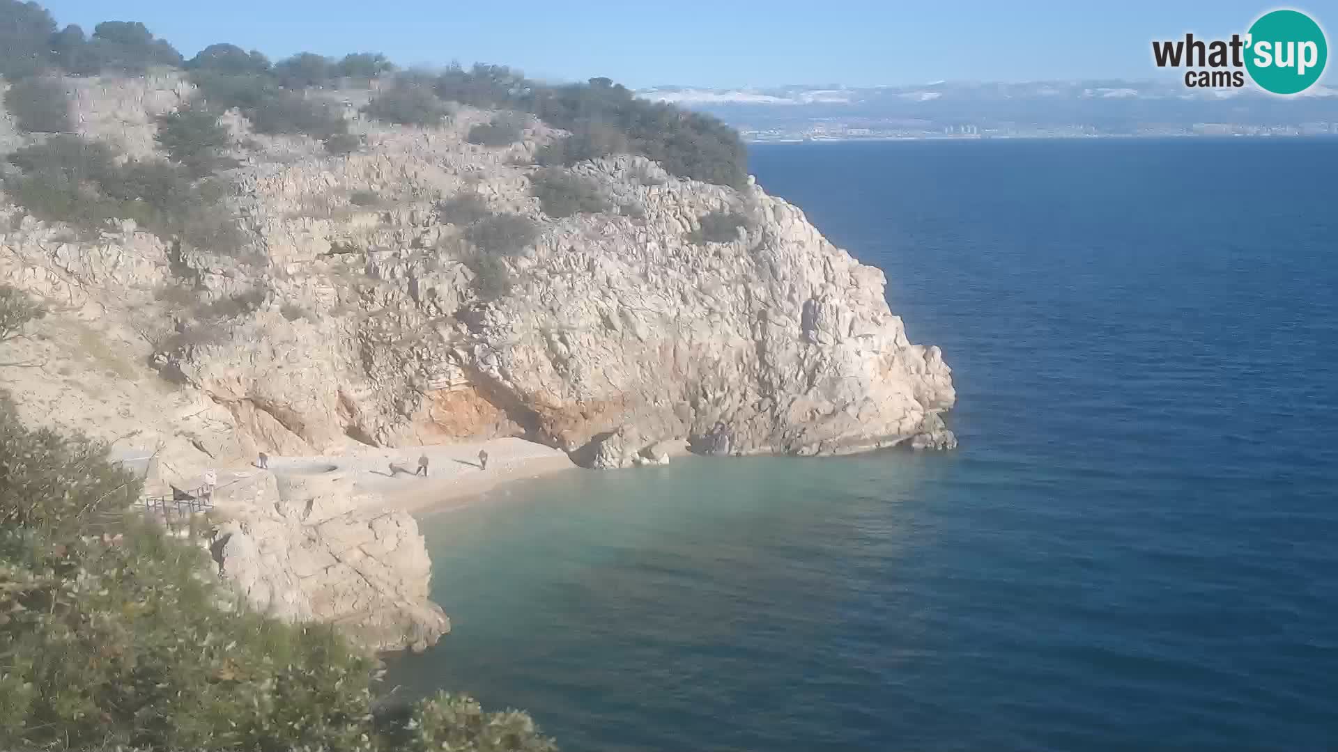 Cámara web de la playa de Brseč en Mošćenička Draga, Croacia