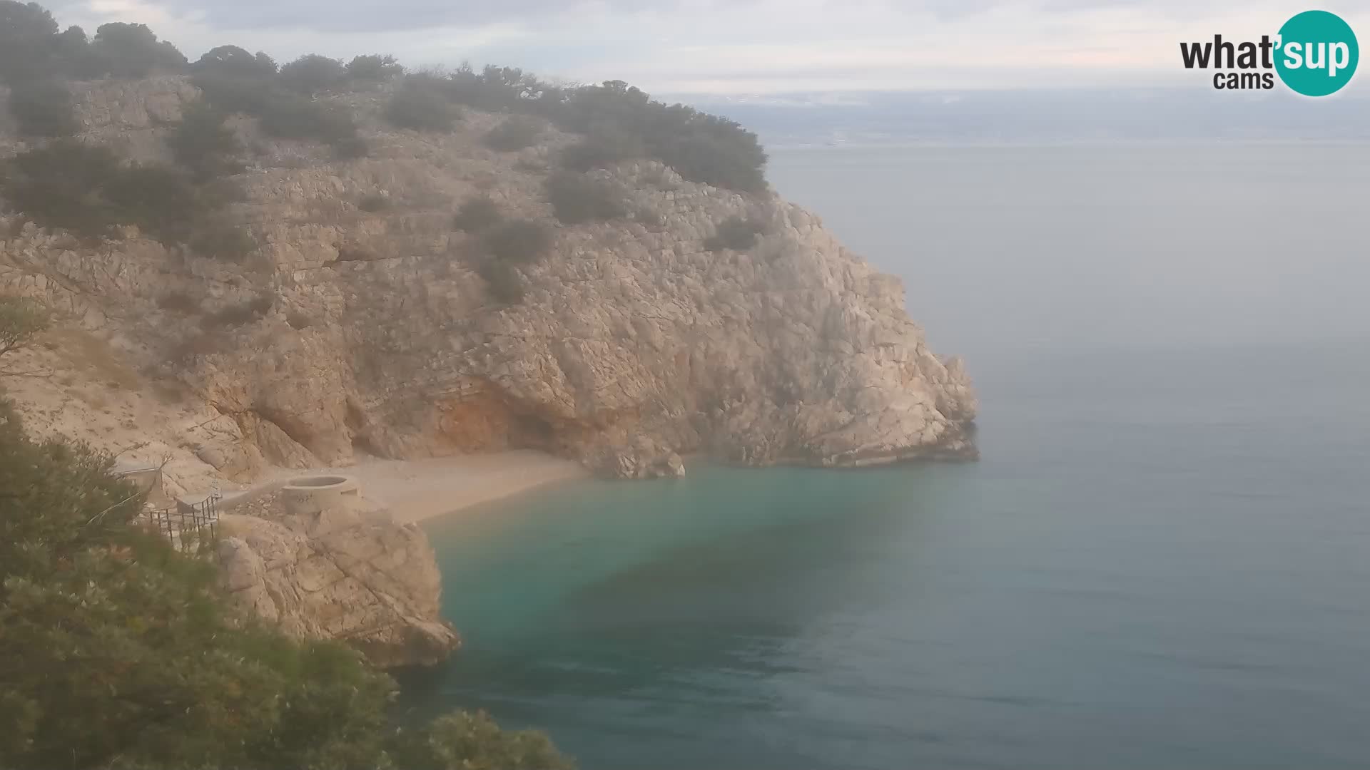 Webcam plage Brseč à Mošćenička Draga, Croatie