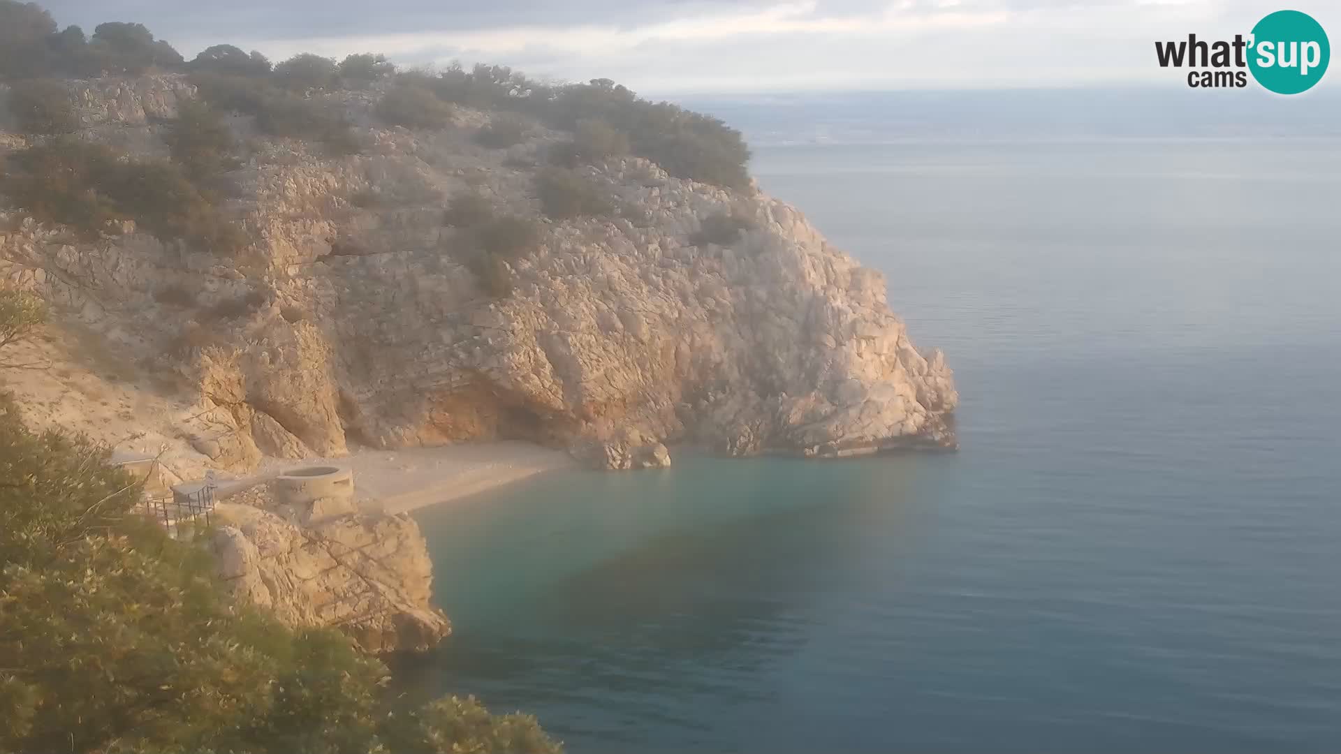 Webcam plage Brseč à Mošćenička Draga, Croatie