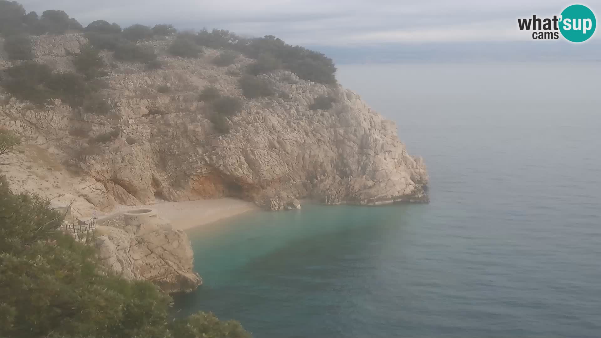 Spletna kamera Brseč plaža – Mošćenička Draga – Hrvaška