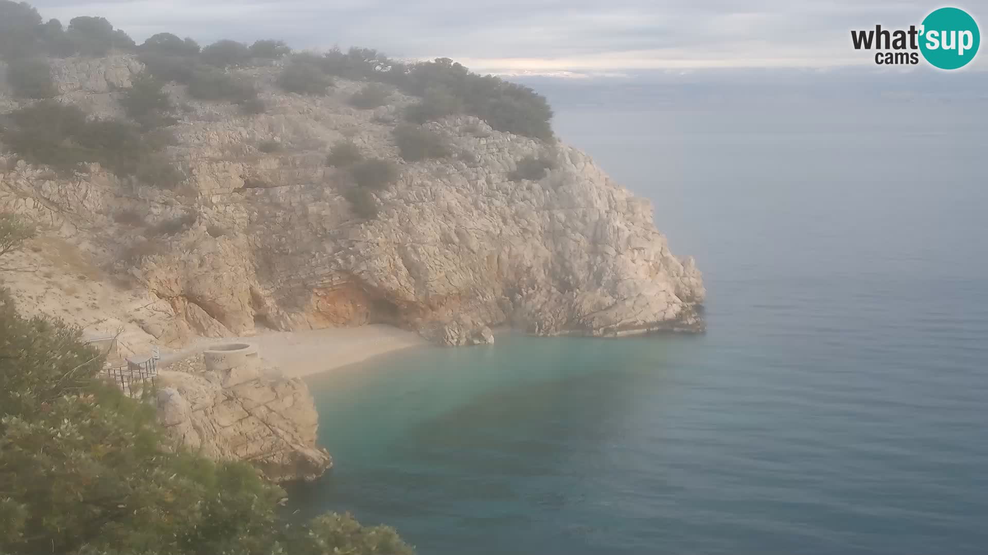 Spletna kamera Brseč plaža – Mošćenička Draga – Hrvaška