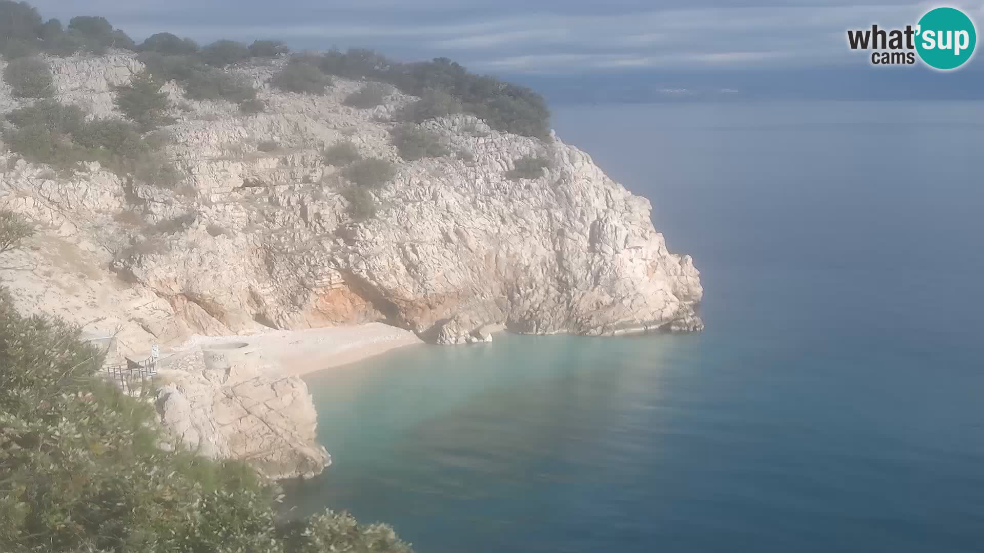 Spletna kamera Brseč plaža – Mošćenička Draga – Hrvaška