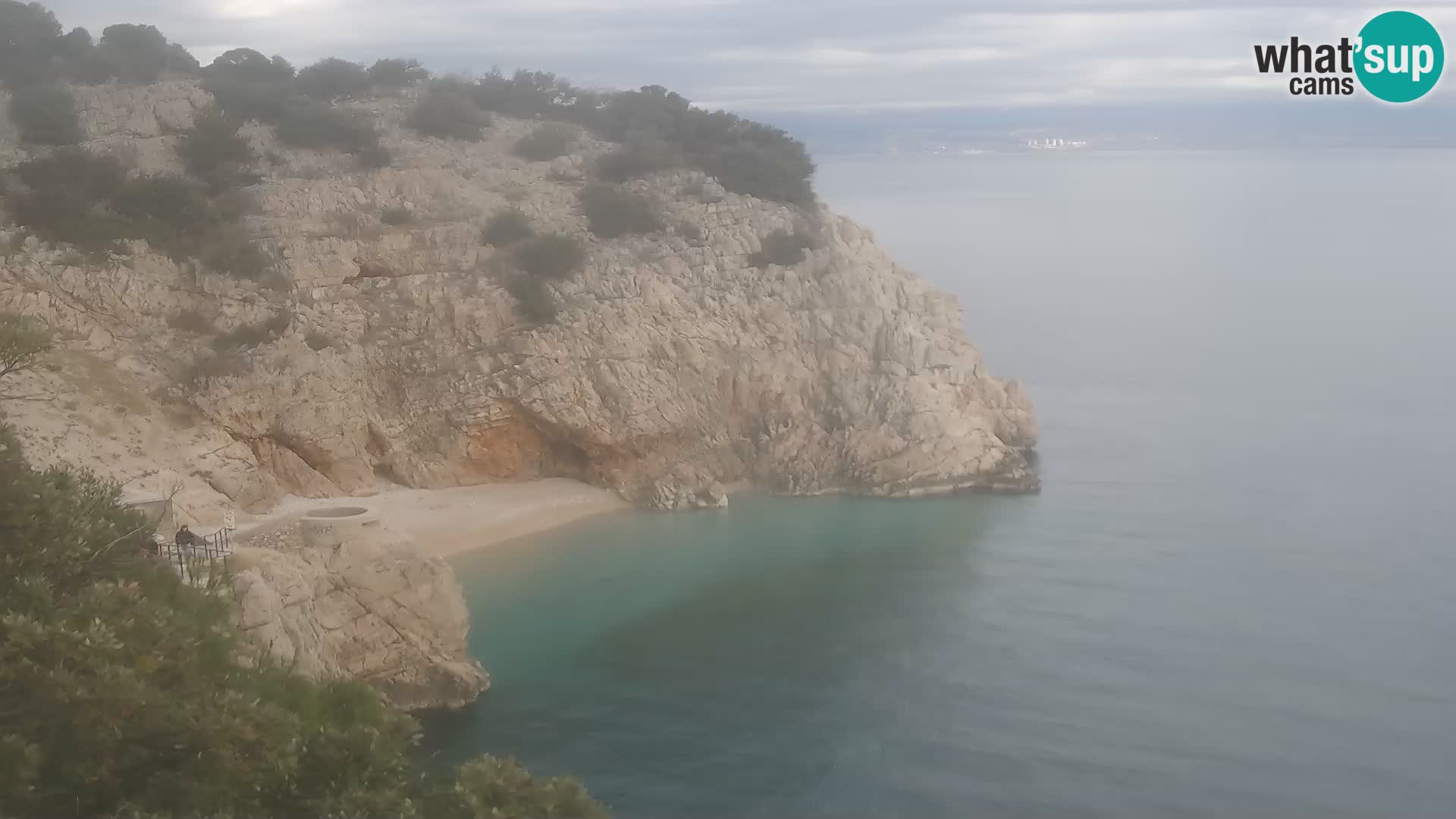 Webcam plage Brseč à Mošćenička Draga, Croatie