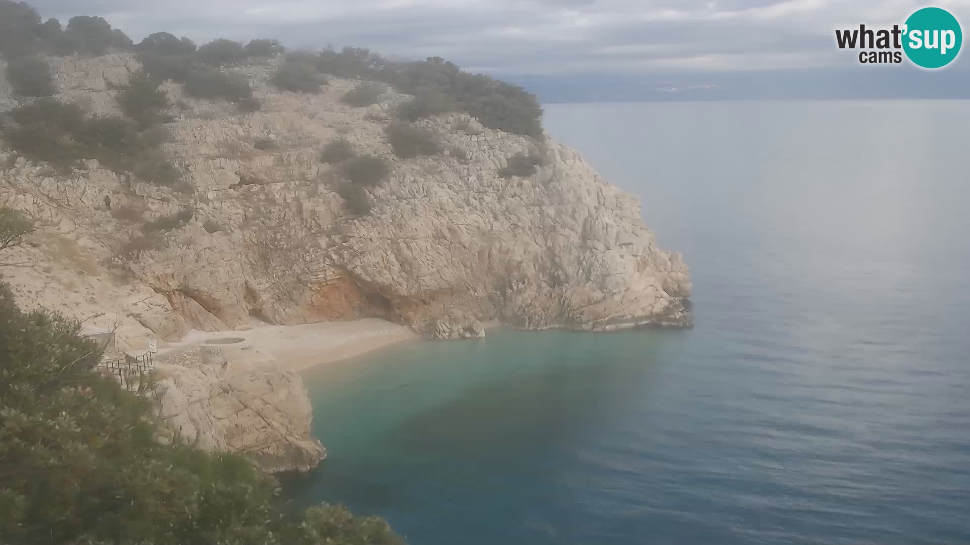 Cámara web de la playa de Brseč en Mošćenička Draga, Croacia