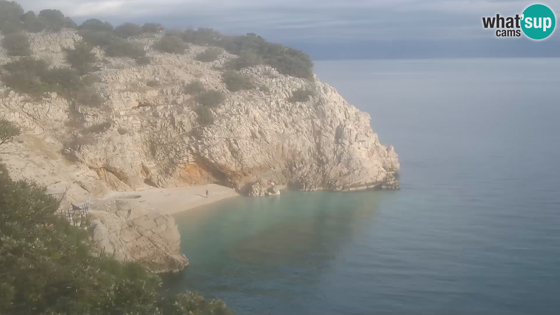 Spletna kamera Brseč plaža – Mošćenička Draga – Hrvaška