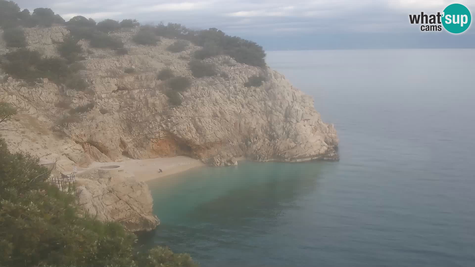 Spletna kamera Brseč plaža – Mošćenička Draga – Hrvaška