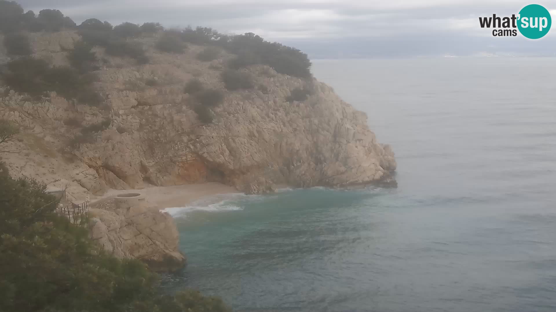 Webcam plage Brseč à Mošćenička Draga, Croatie