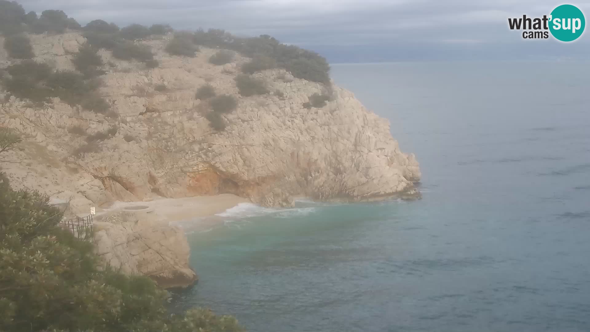 Spletna kamera Brseč plaža – Mošćenička Draga – Hrvaška