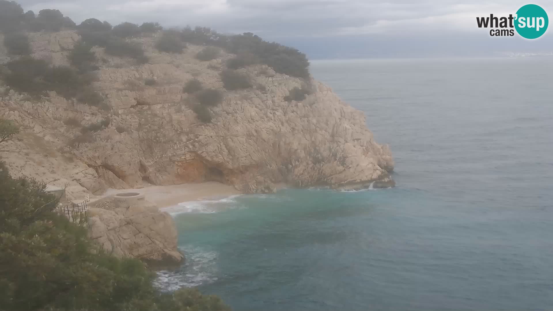 Cámara web de la playa de Brseč en Mošćenička Draga, Croacia