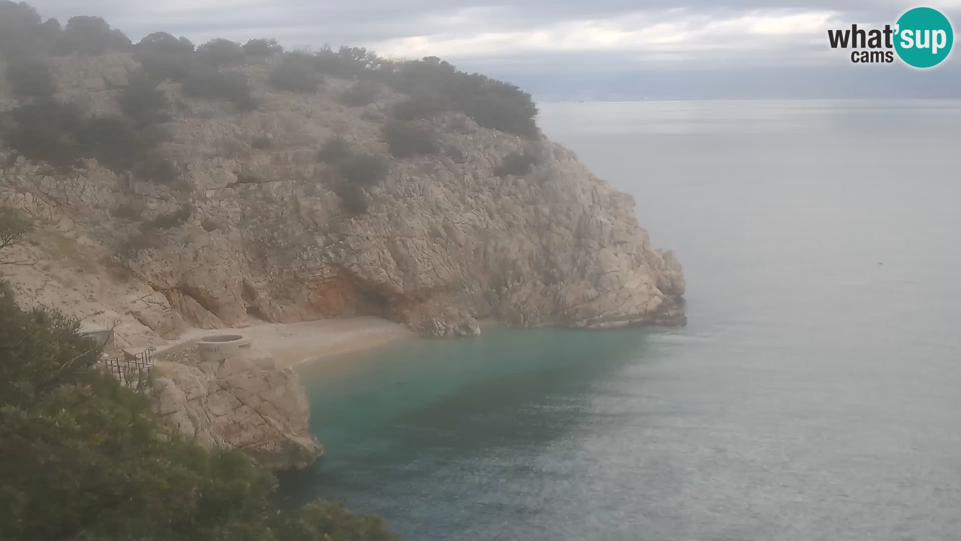 Cámara web de la playa de Brseč en Mošćenička Draga, Croacia