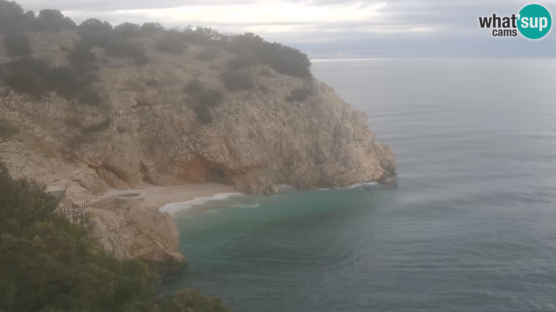 Webcam plage Brseč à Mošćenička Draga, Croatie