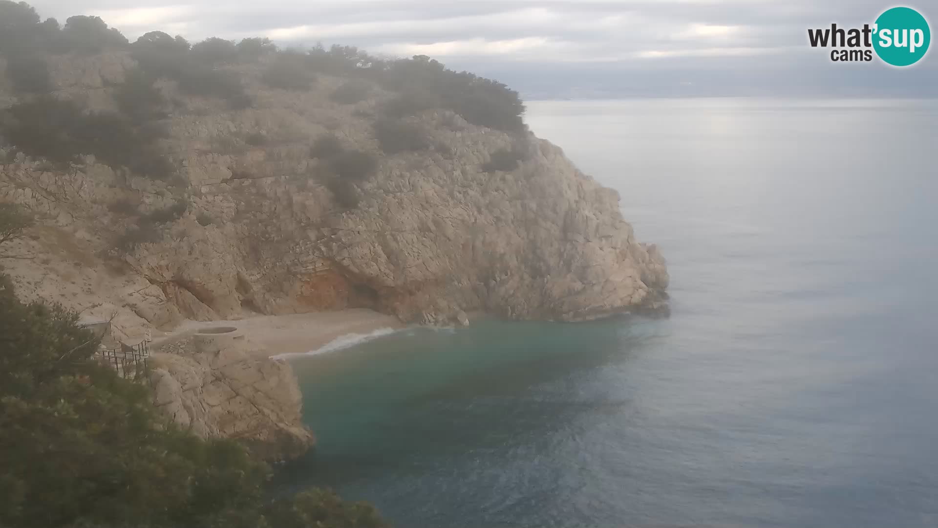 Webcam plage Brseč à Mošćenička Draga, Croatie