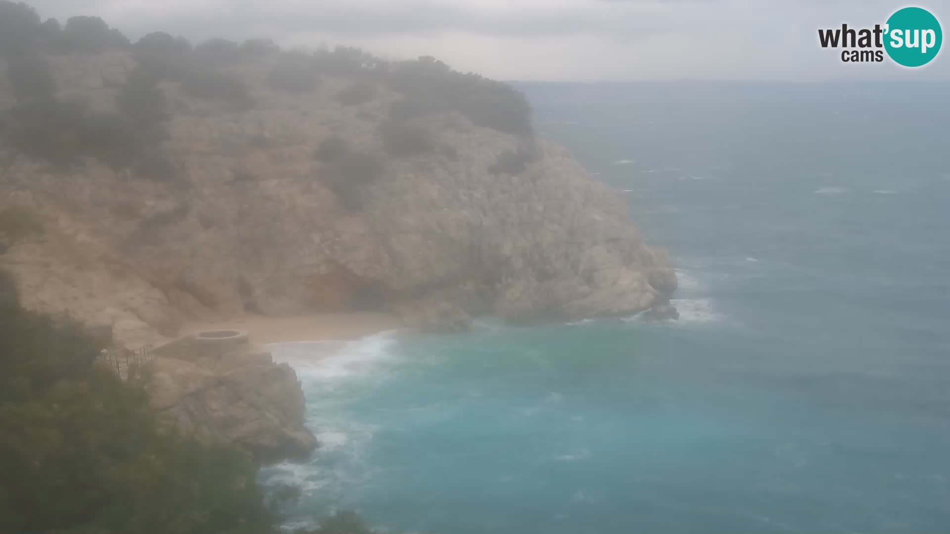 Webcam plage Brseč à Mošćenička Draga, Croatie