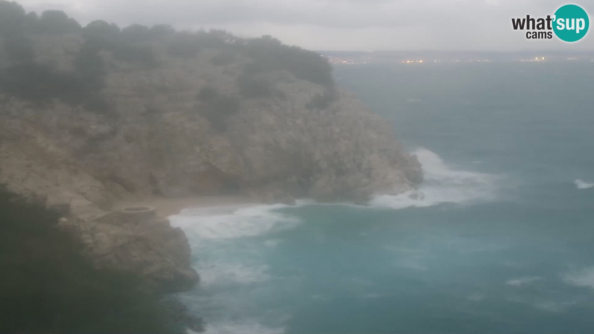 Webcam plage Brseč à Mošćenička Draga, Croatie