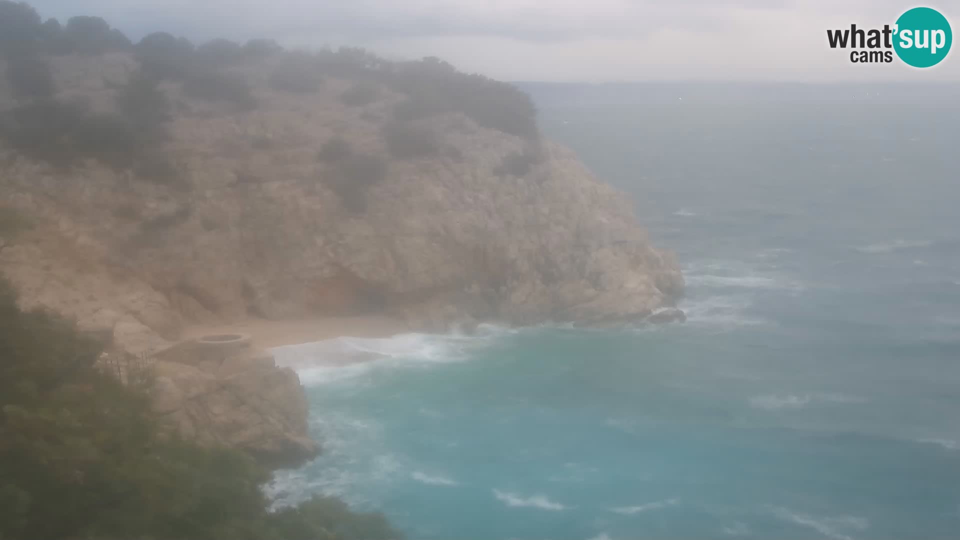 Webcam plage Brseč à Mošćenička Draga, Croatie