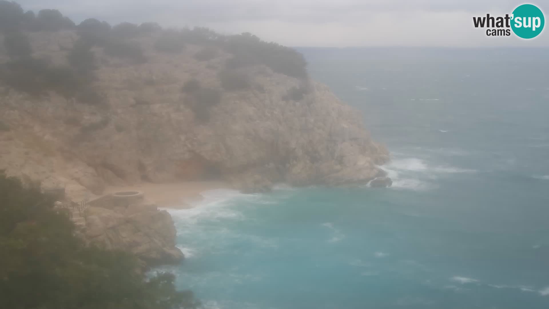 Webcam plage Brseč à Mošćenička Draga, Croatie