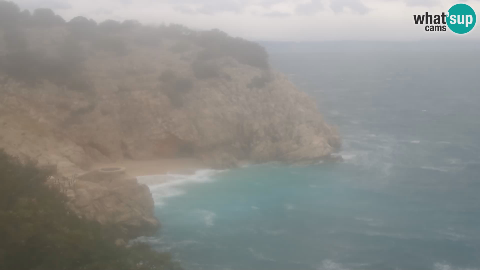 Webcam plage Brseč à Mošćenička Draga, Croatie