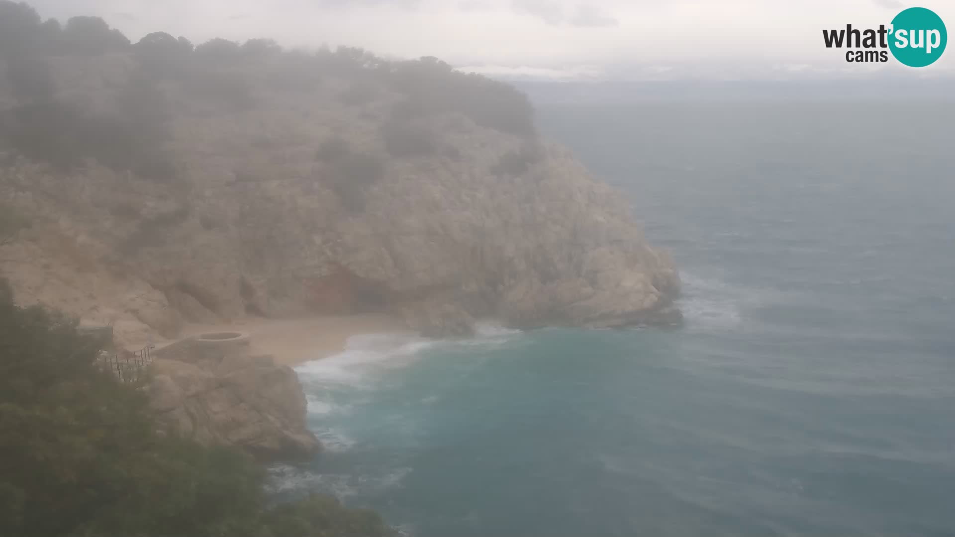 Webcam plage Brseč à Mošćenička Draga, Croatie