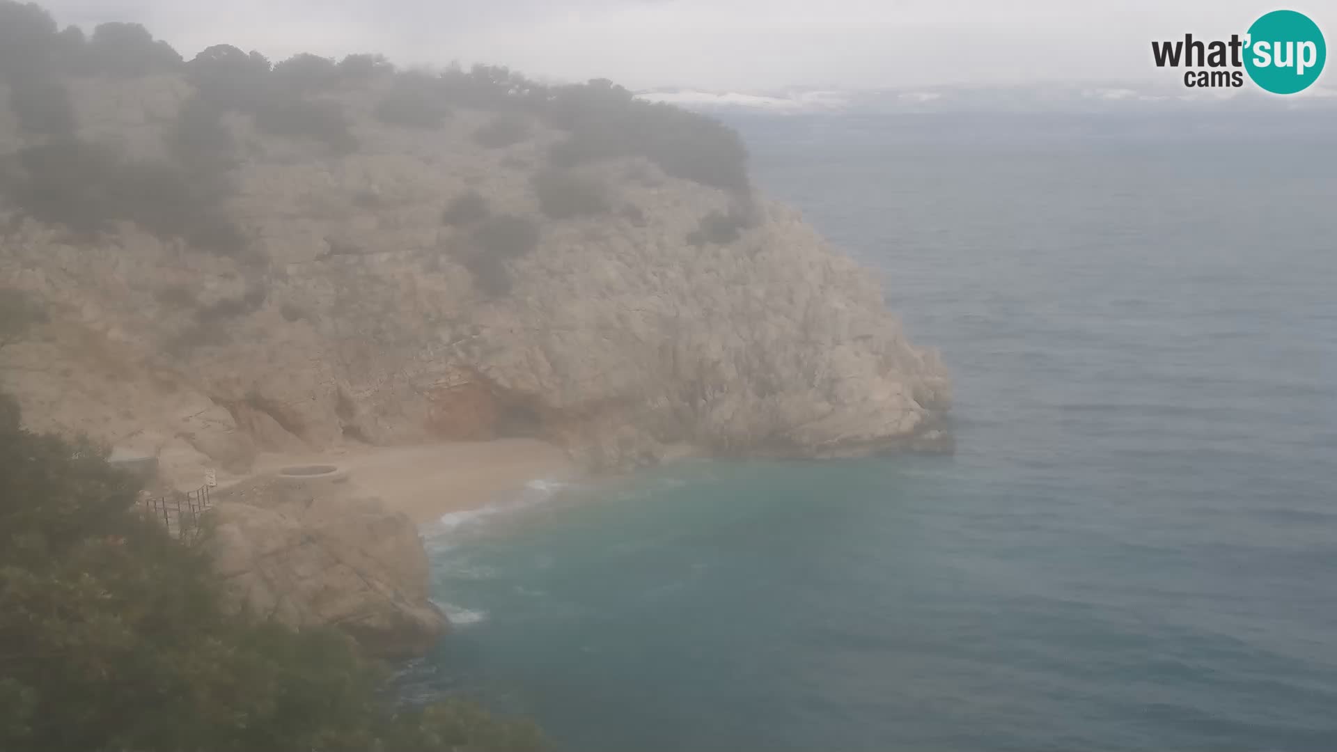 Webcam plage Brseč à Mošćenička Draga, Croatie