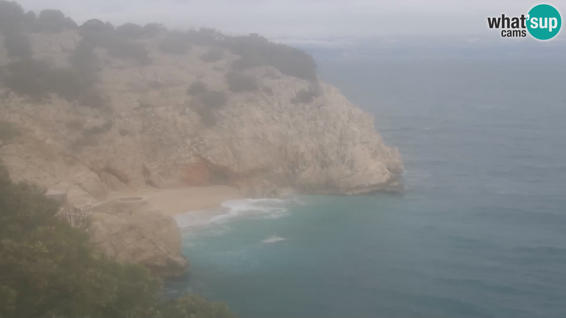 Webcam plage Brseč à Mošćenička Draga, Croatie