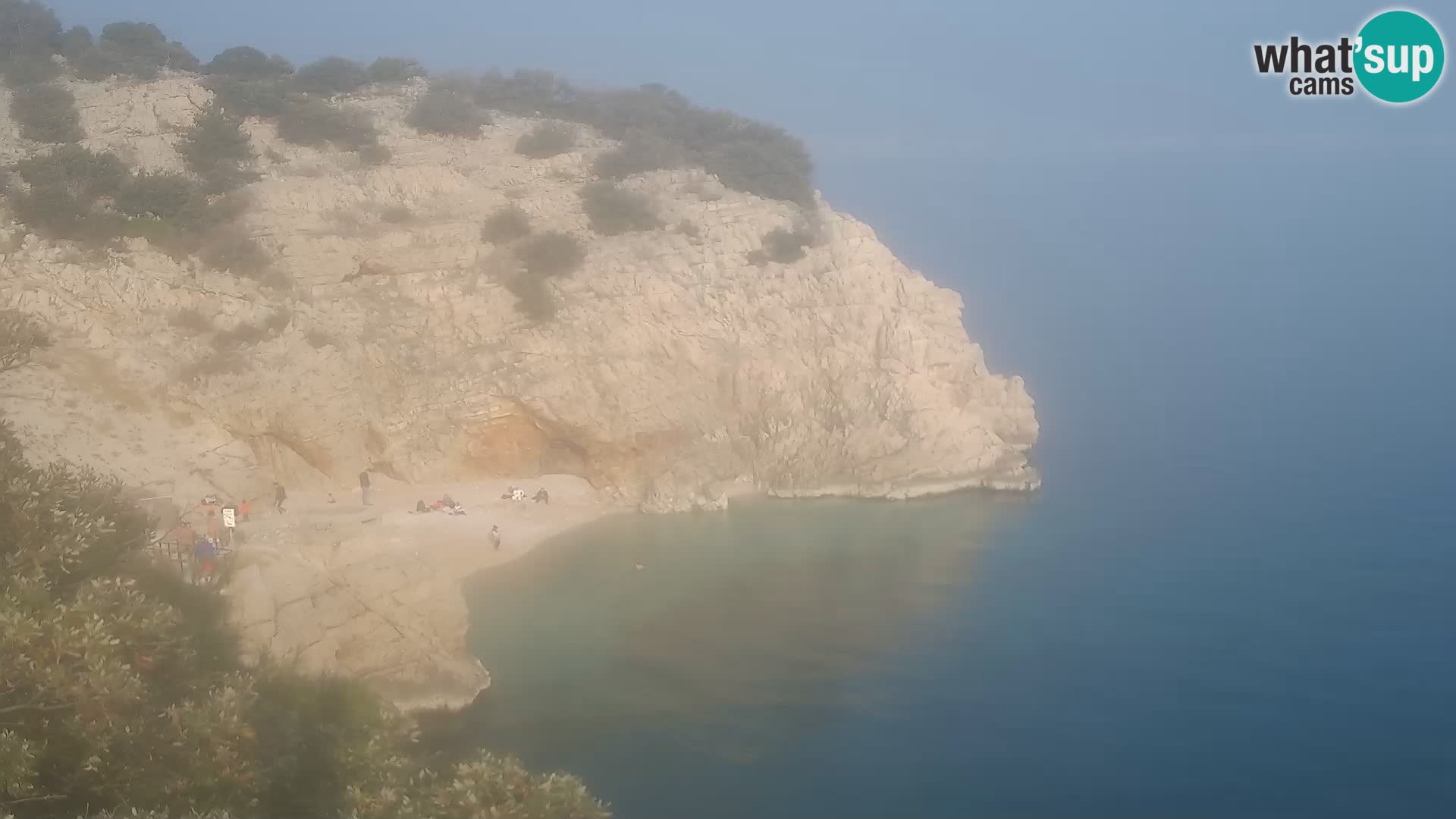 Webcam plage Brseč à Mošćenička Draga, Croatie