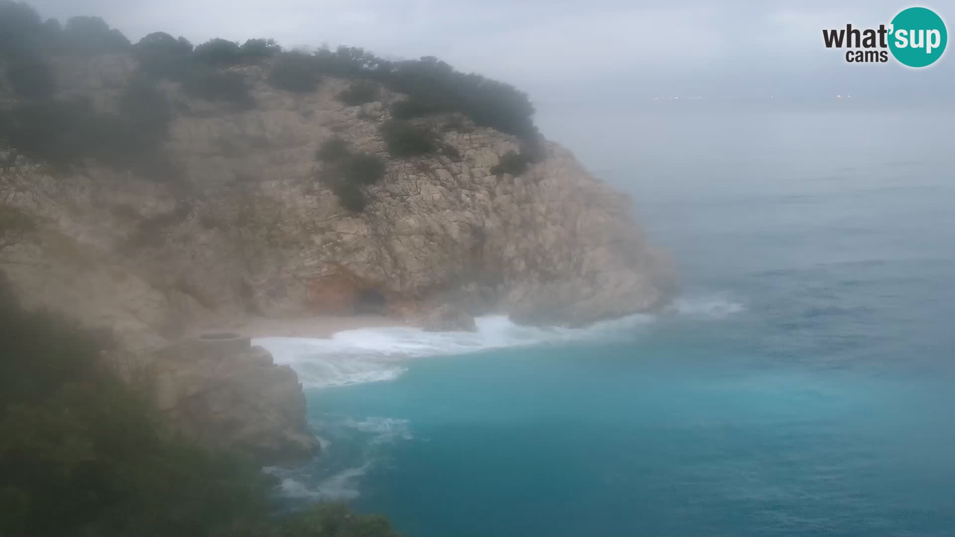 Webcam plage Brseč à Mošćenička Draga, Croatie