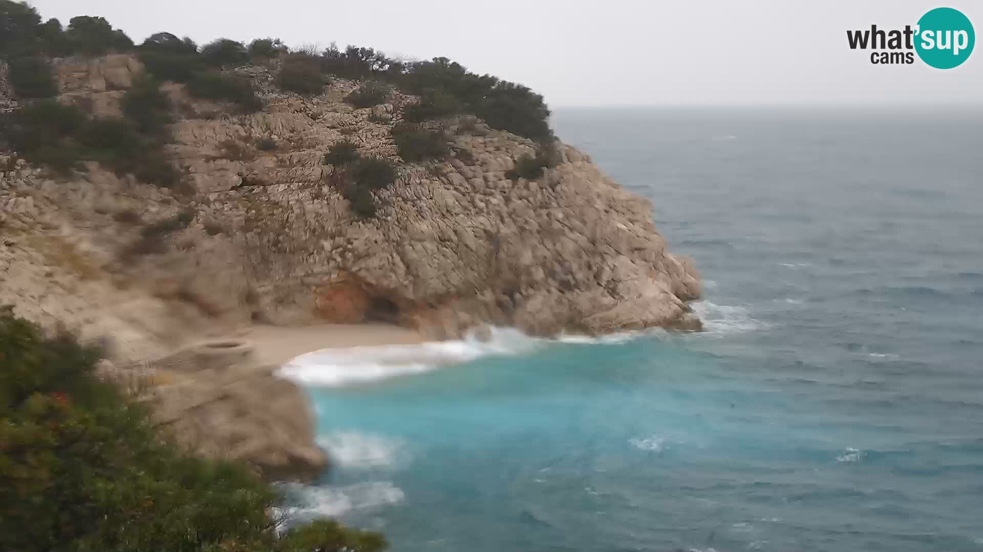 Webcam plage Brseč à Mošćenička Draga, Croatie