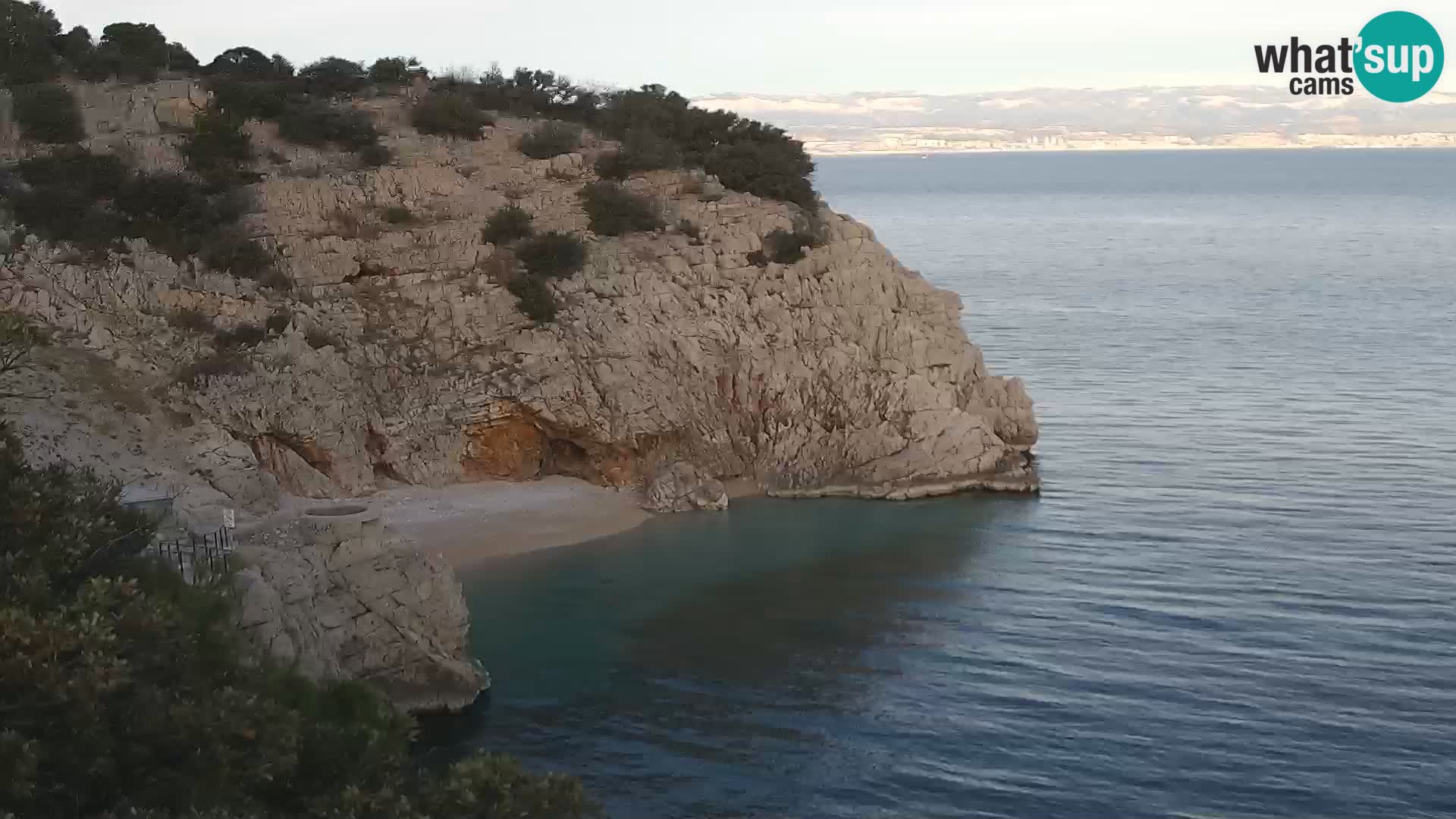 Webcam plage Brseč à Mošćenička Draga, Croatie