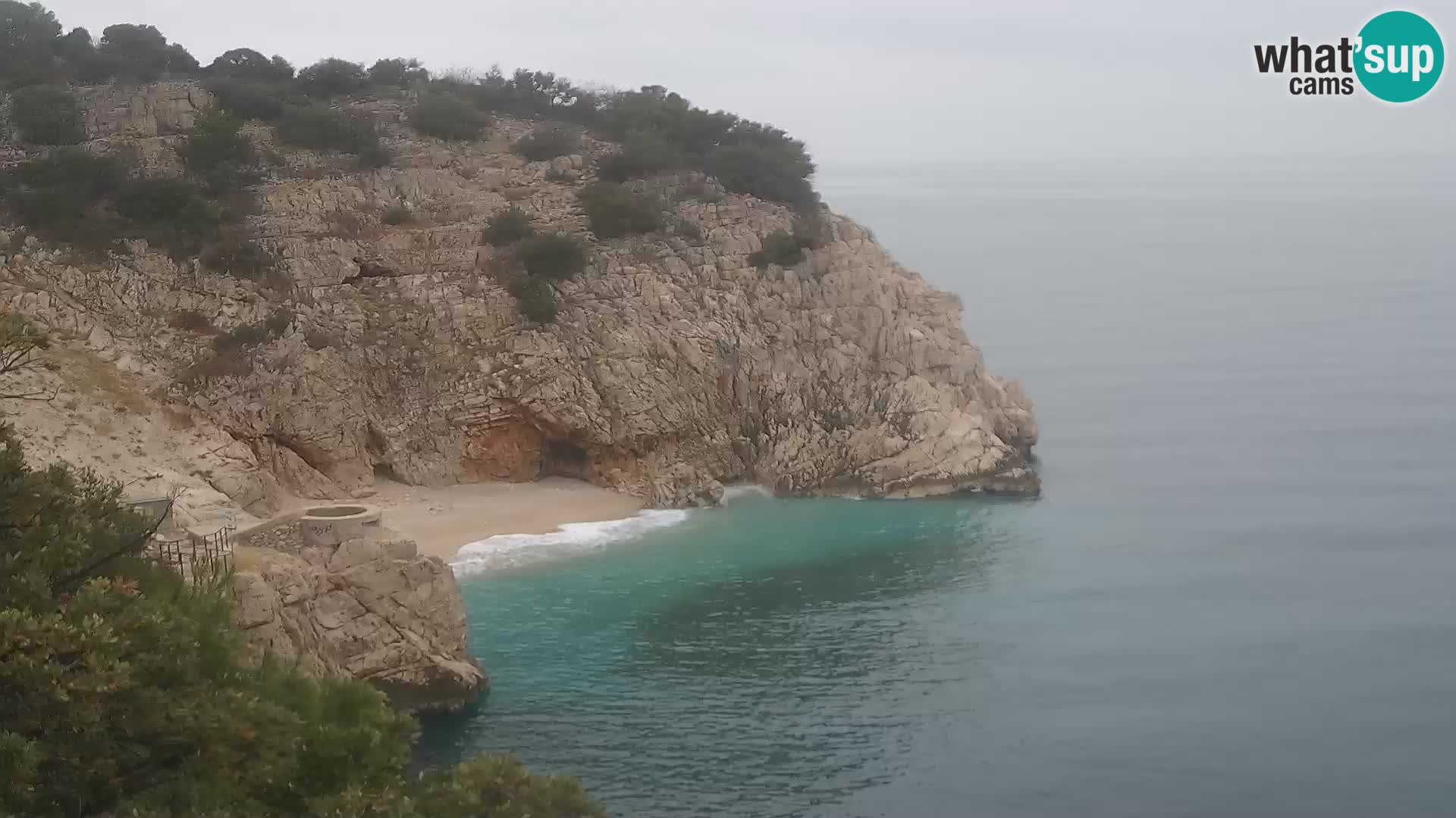 Webcam plage Brseč à Mošćenička Draga, Croatie