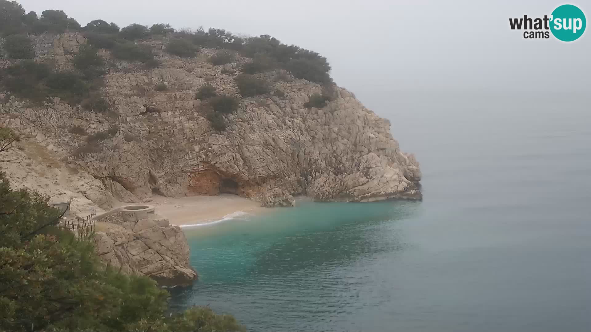 Spletna kamera Brseč plaža – Mošćenička Draga – Hrvaška