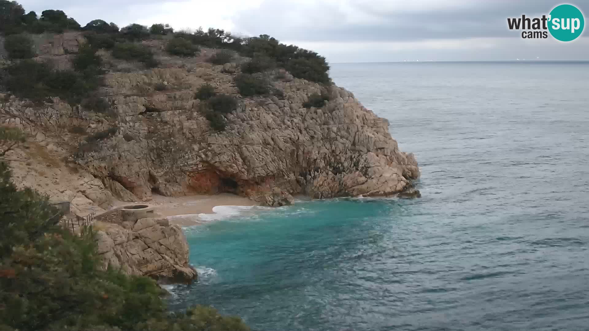 Webcam plage Brseč à Mošćenička Draga, Croatie