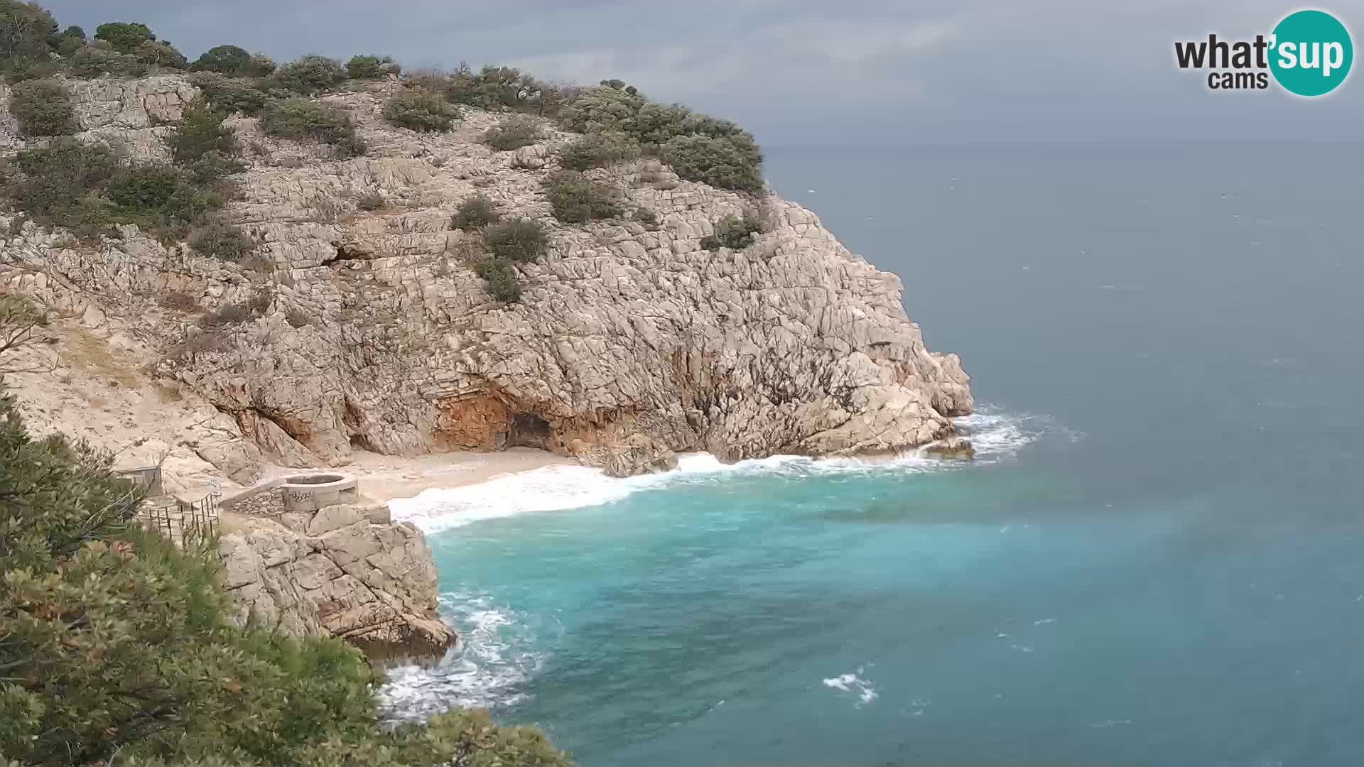 Webcam plage Brseč à Mošćenička Draga, Croatie