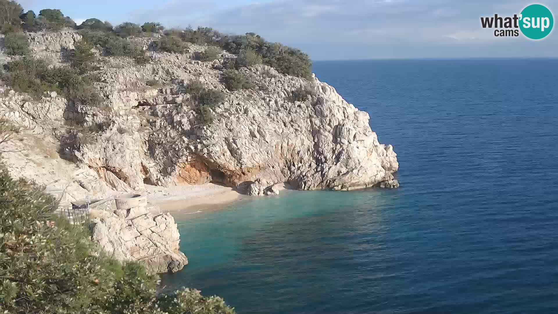 Webcam plage Brseč à Mošćenička Draga, Croatie