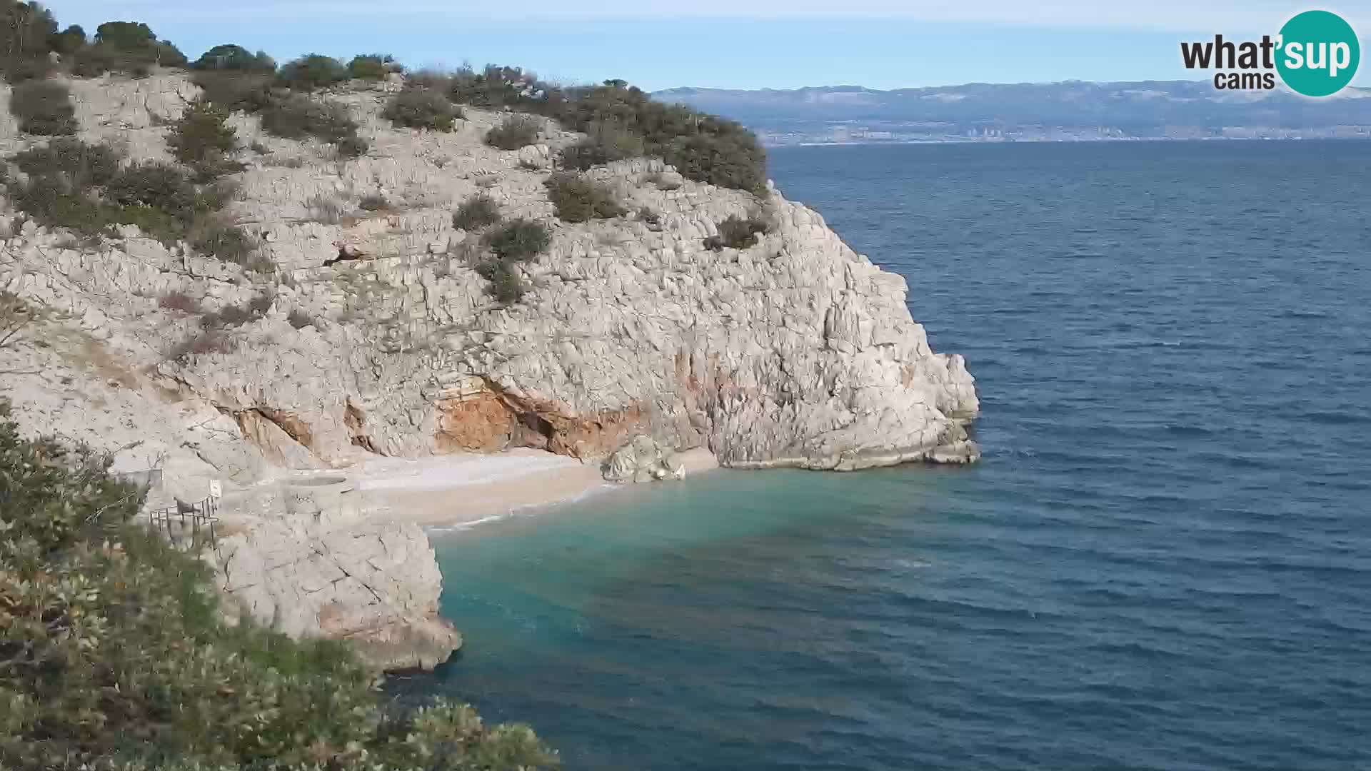 Cámara web de la playa de Brseč en Mošćenička Draga, Croacia