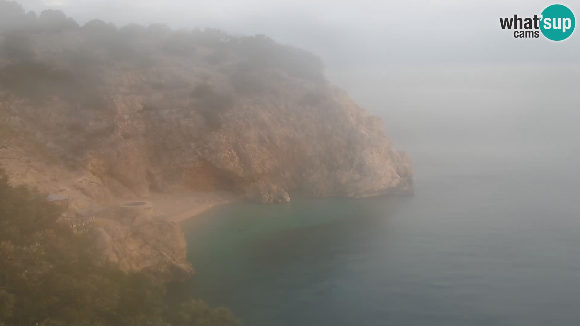 Webcam plage Brseč à Mošćenička Draga, Croatie