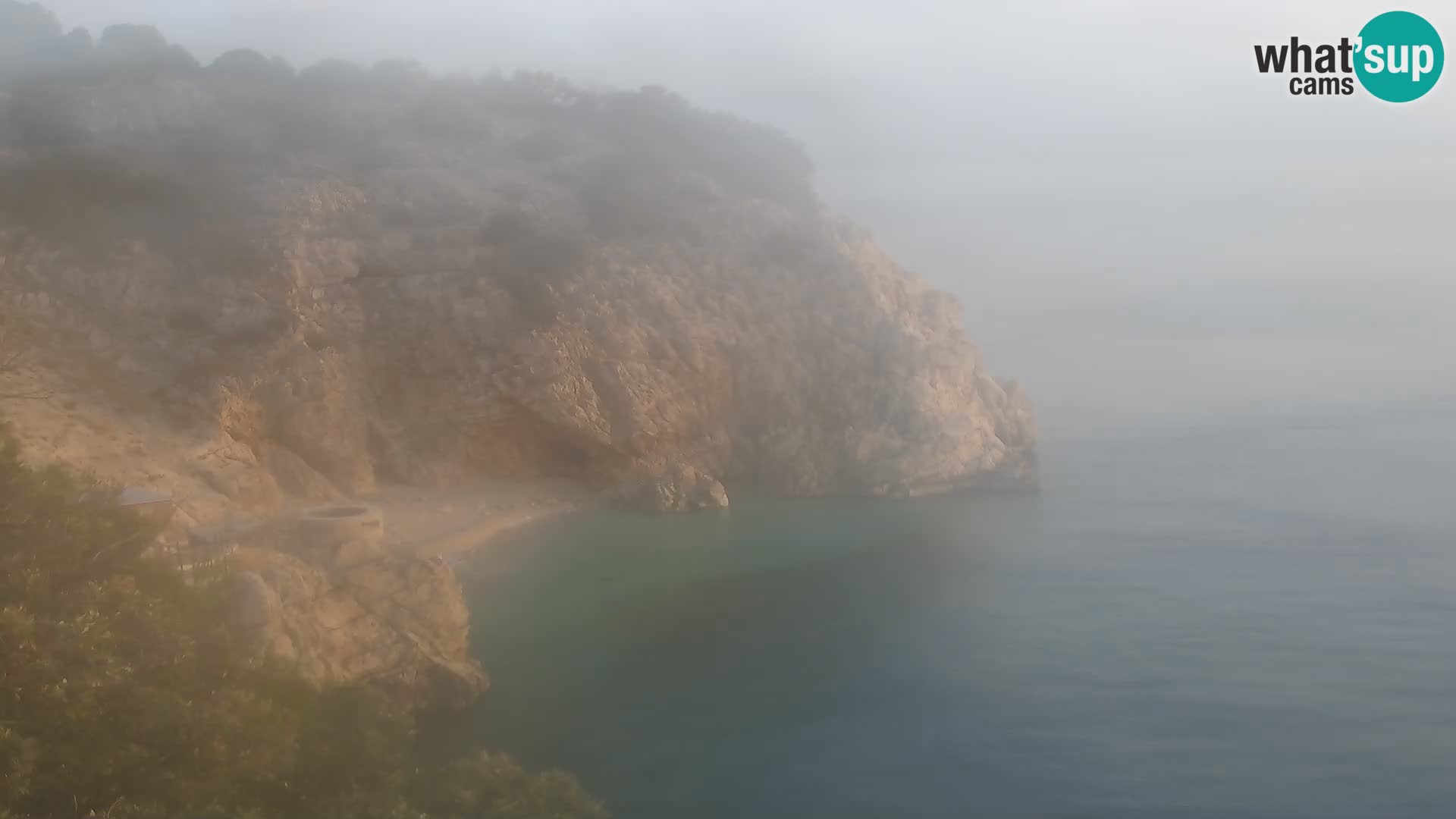 Webcam plage Brseč à Mošćenička Draga, Croatie