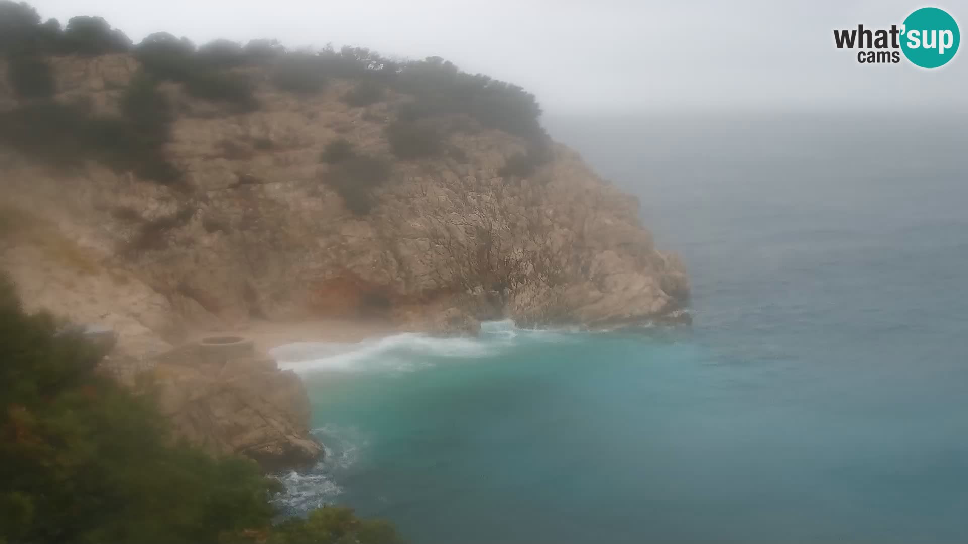 Webcam plage Brseč à Mošćenička Draga, Croatie