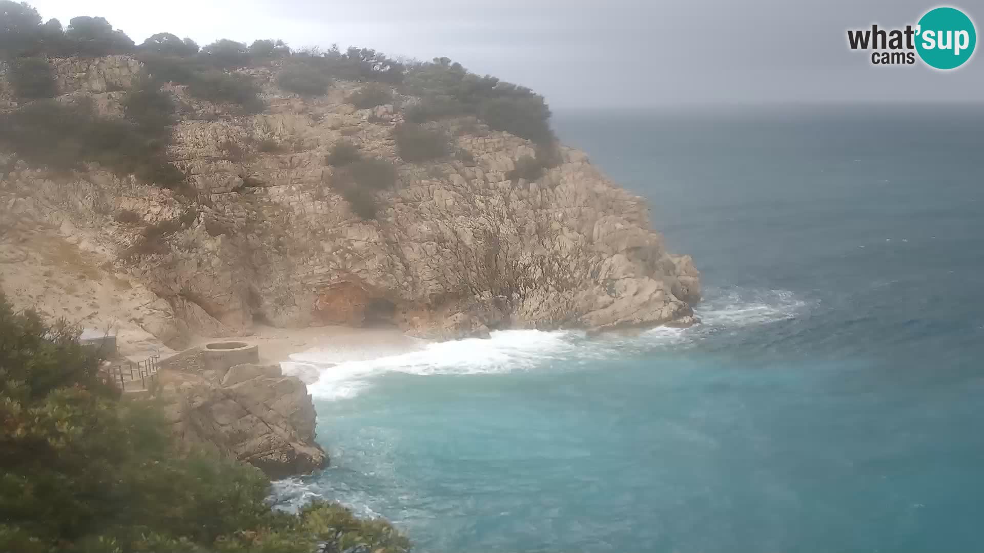 Spletna kamera Brseč plaža – Mošćenička Draga – Hrvaška