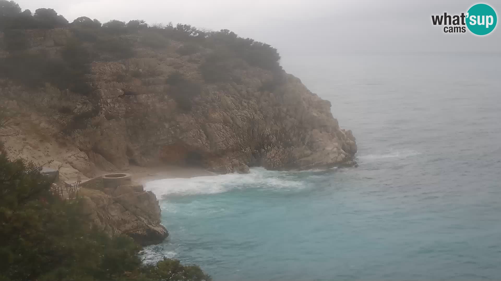 Webcam plage Brseč à Mošćenička Draga, Croatie