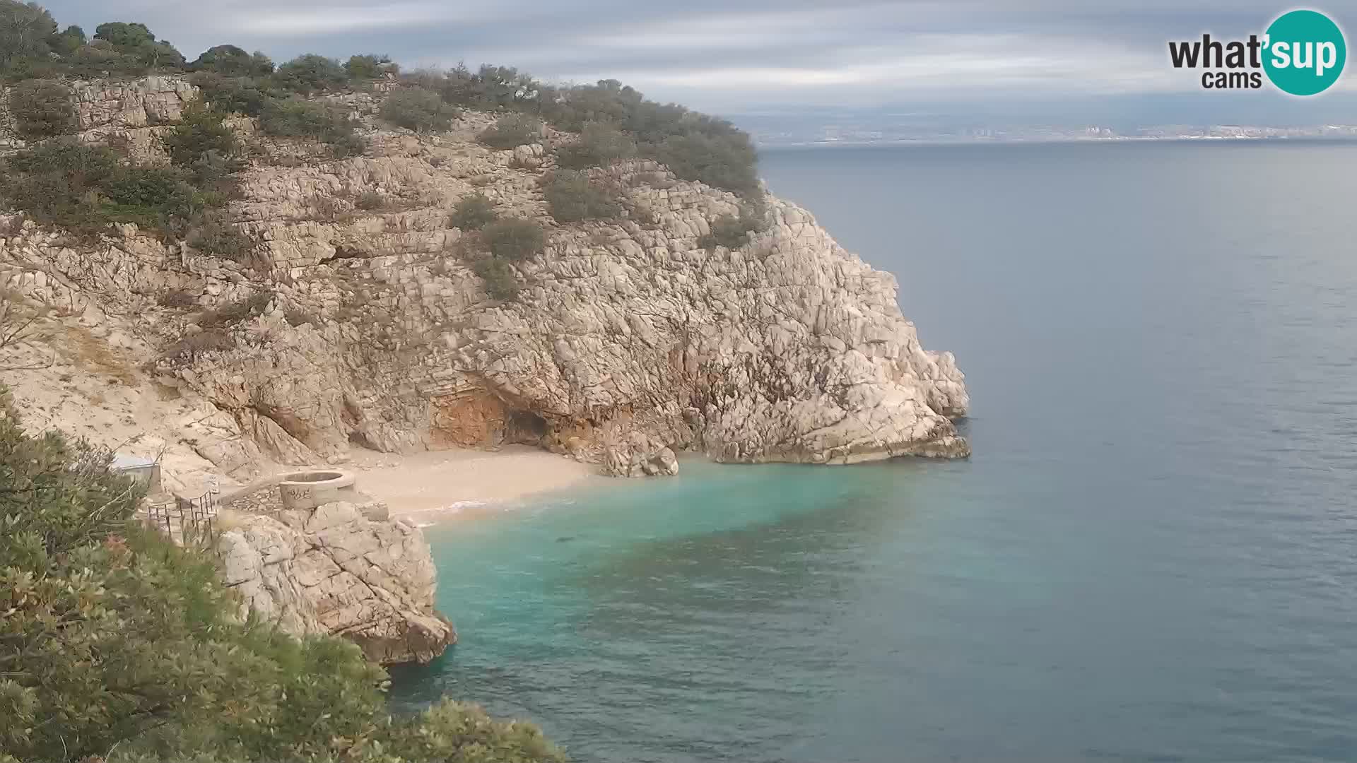 Webcam plage Brseč à Mošćenička Draga, Croatie