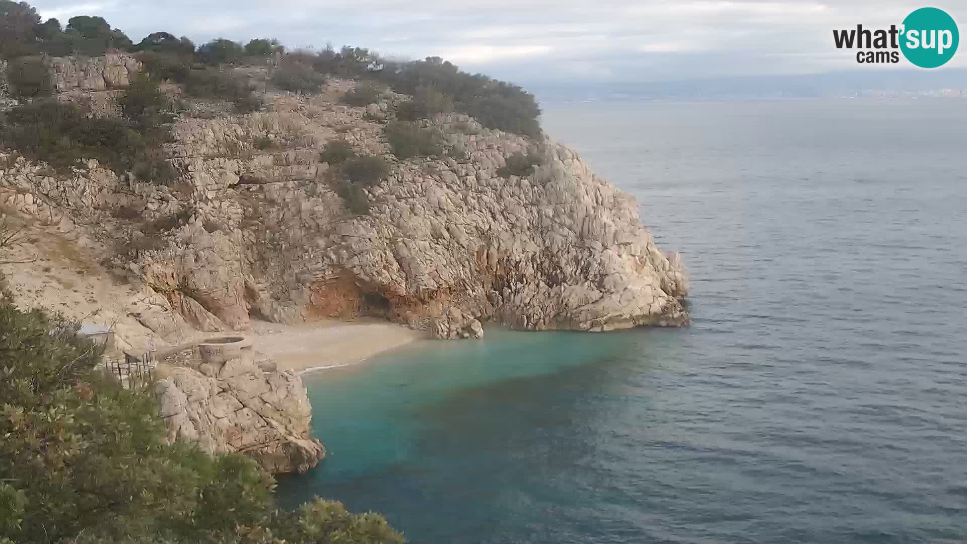 Cámara web de la playa de Brseč en Mošćenička Draga, Croacia