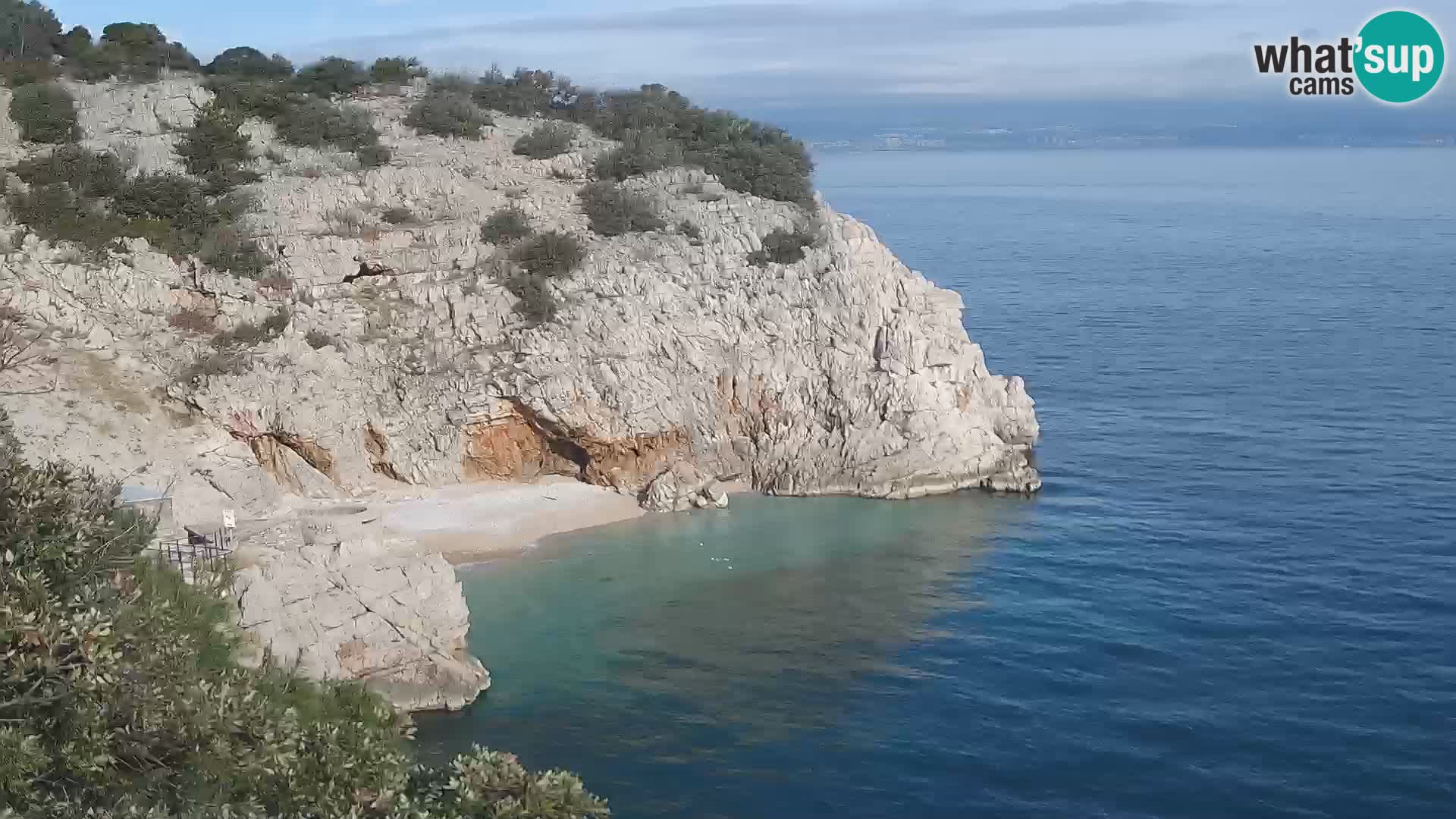 Webcam plage Brseč à Mošćenička Draga, Croatie