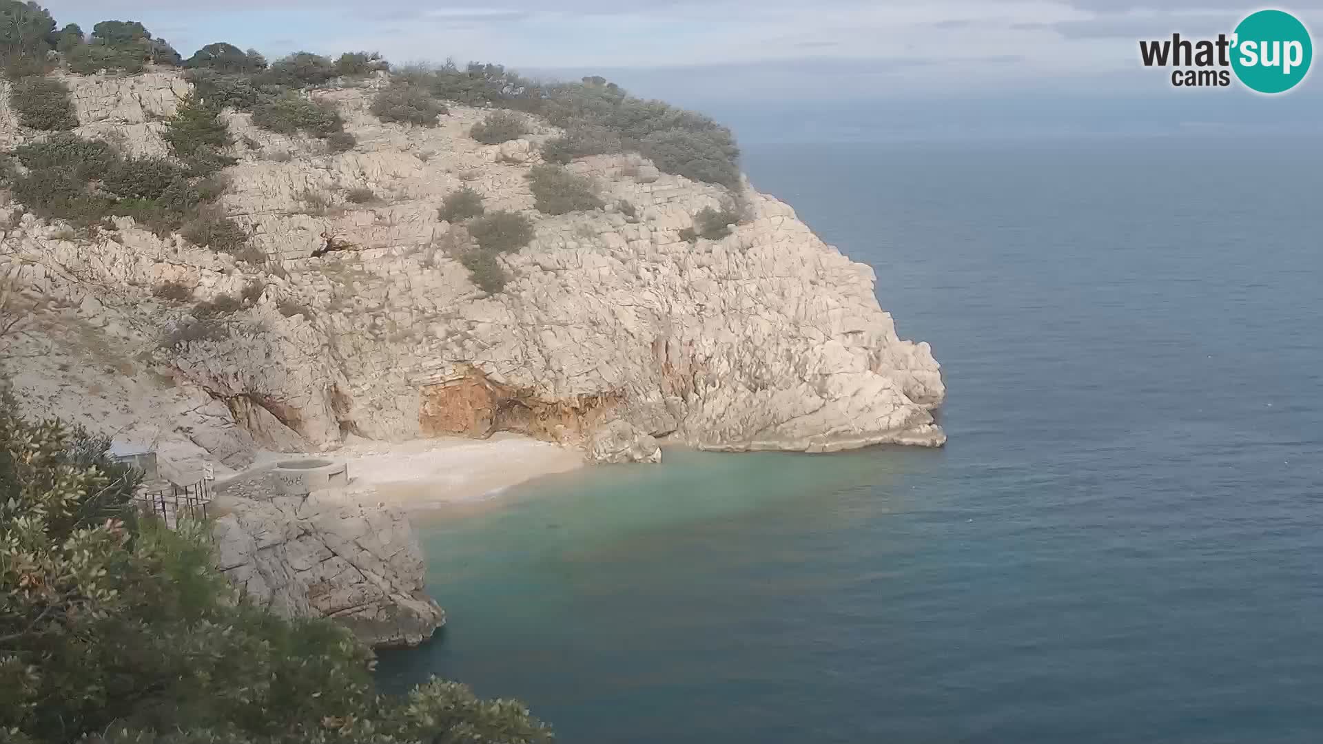 Webcam plage Brseč à Mošćenička Draga, Croatie