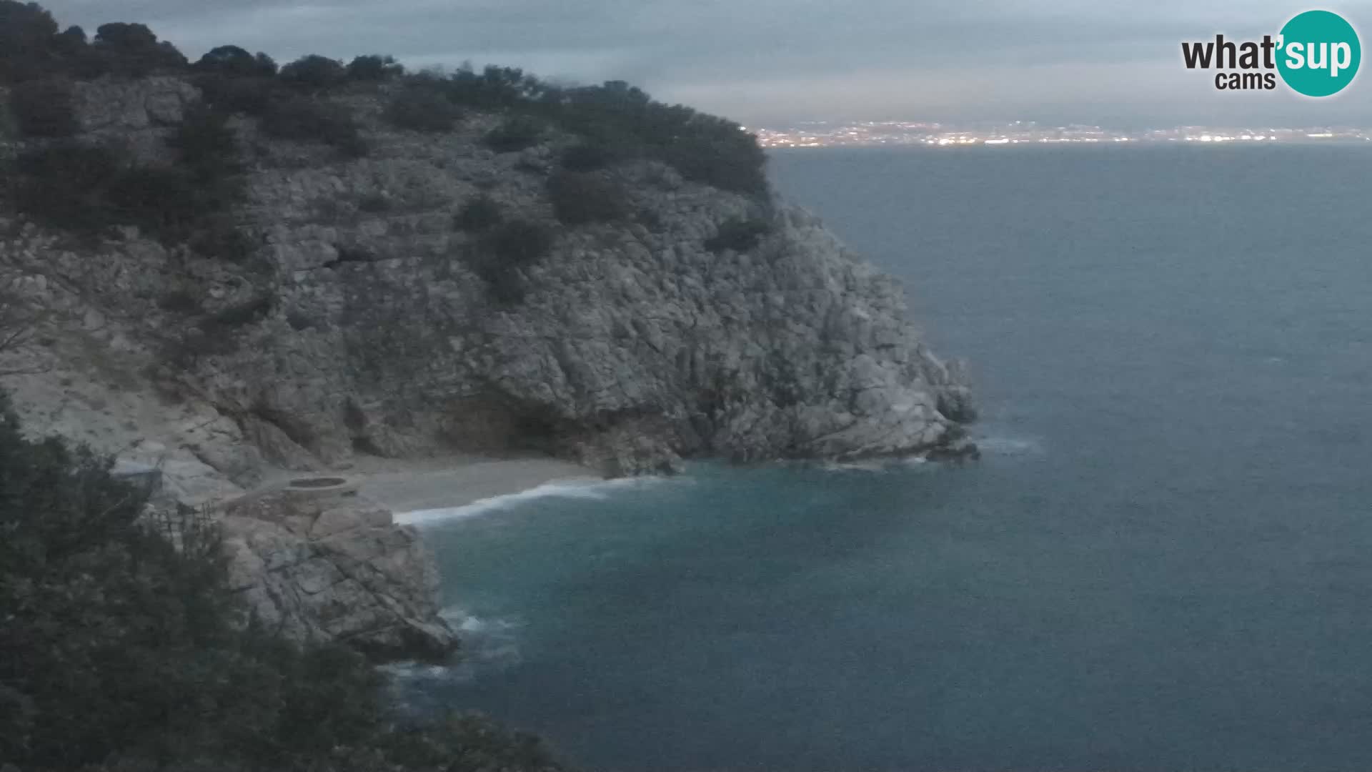 Webcam plage Brseč à Mošćenička Draga, Croatie