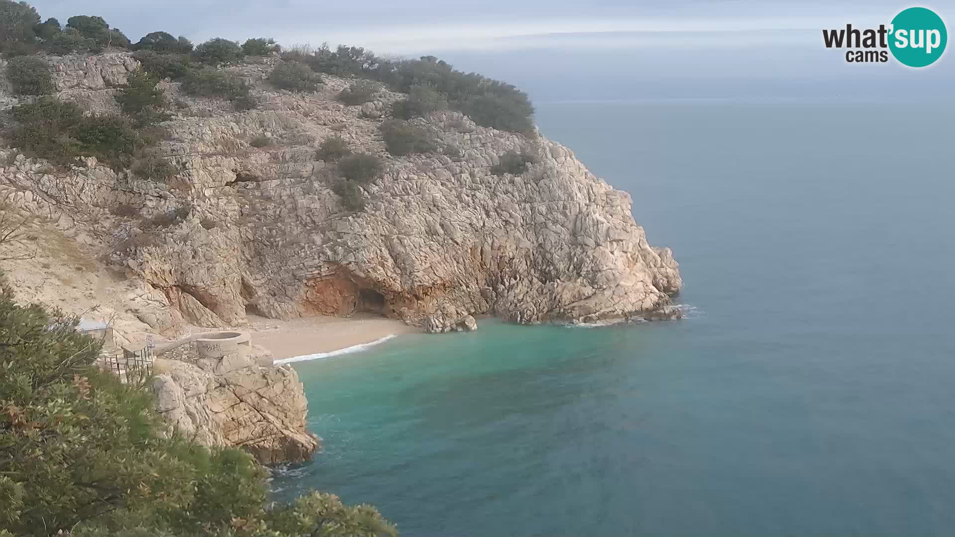 Cámara web de la playa de Brseč en Mošćenička Draga, Croacia