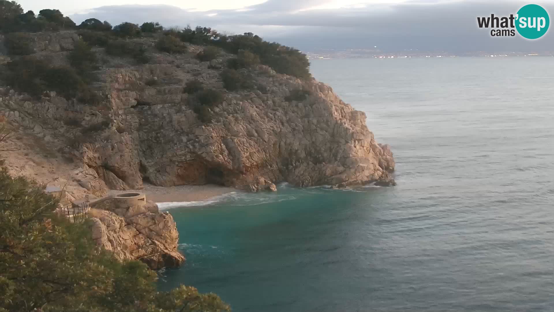 Webcam plage Brseč à Mošćenička Draga, Croatie